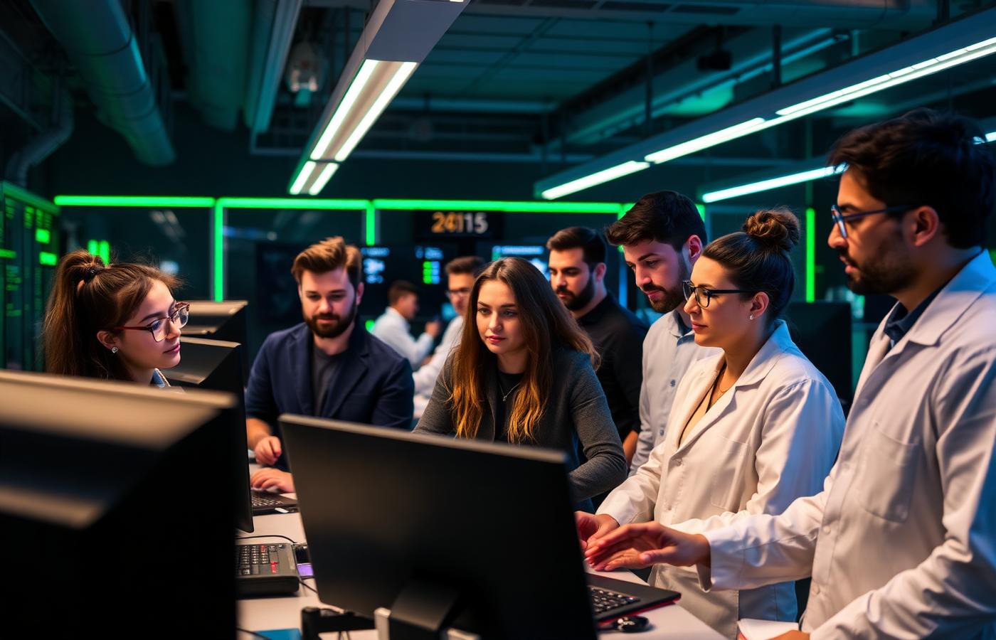 Cross-functional team of engineers and scientists collaborating